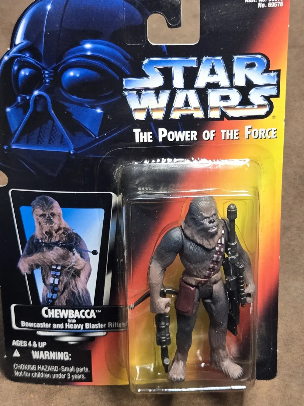 Vintage 1995 Kenner Star Wars Power of the Force Chewbacca Action Figure MOC